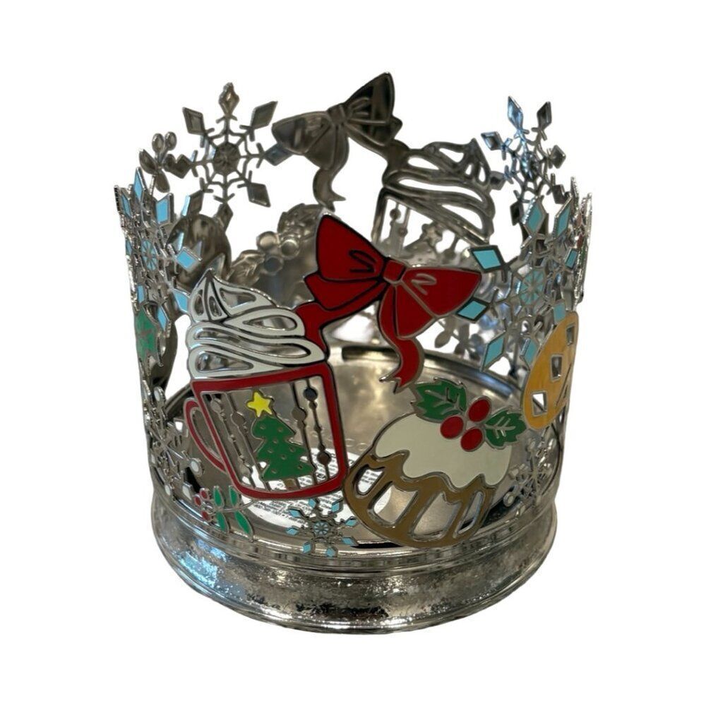 Holiday Tea Party 3 Wick Candle Holder